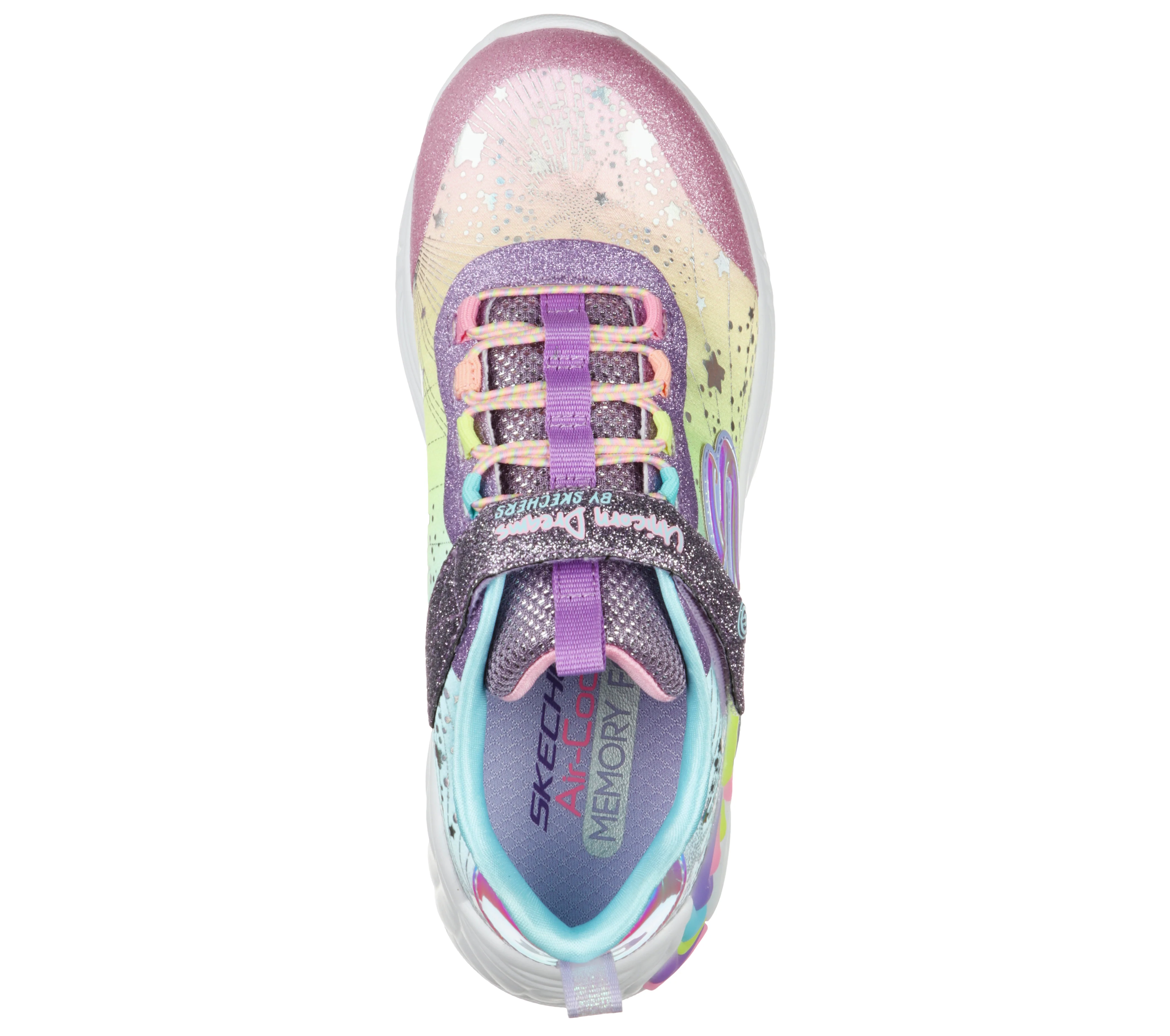 Scarpe da ginnastica azzurre da bambina con unicorno e luci nella suola Skechers S-Lights: Unicorn Dreams - Image 2