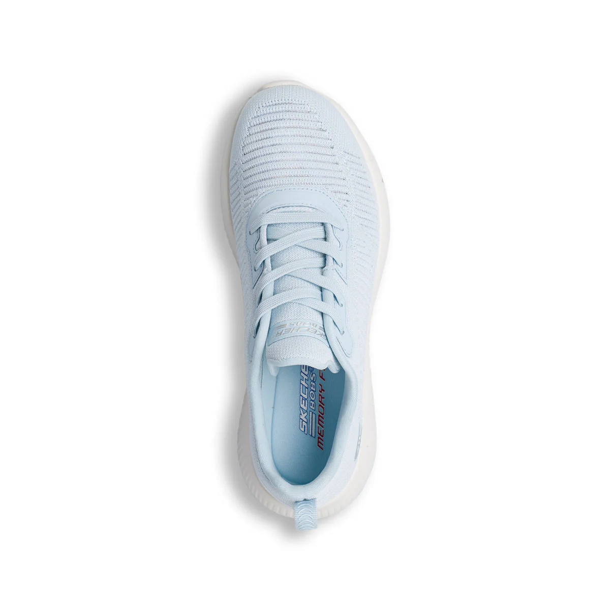 Scarpe da ginnastica azzurre da donna con soletta Memory Foam Skechers Sport Squad - Breeze Away - Image 6