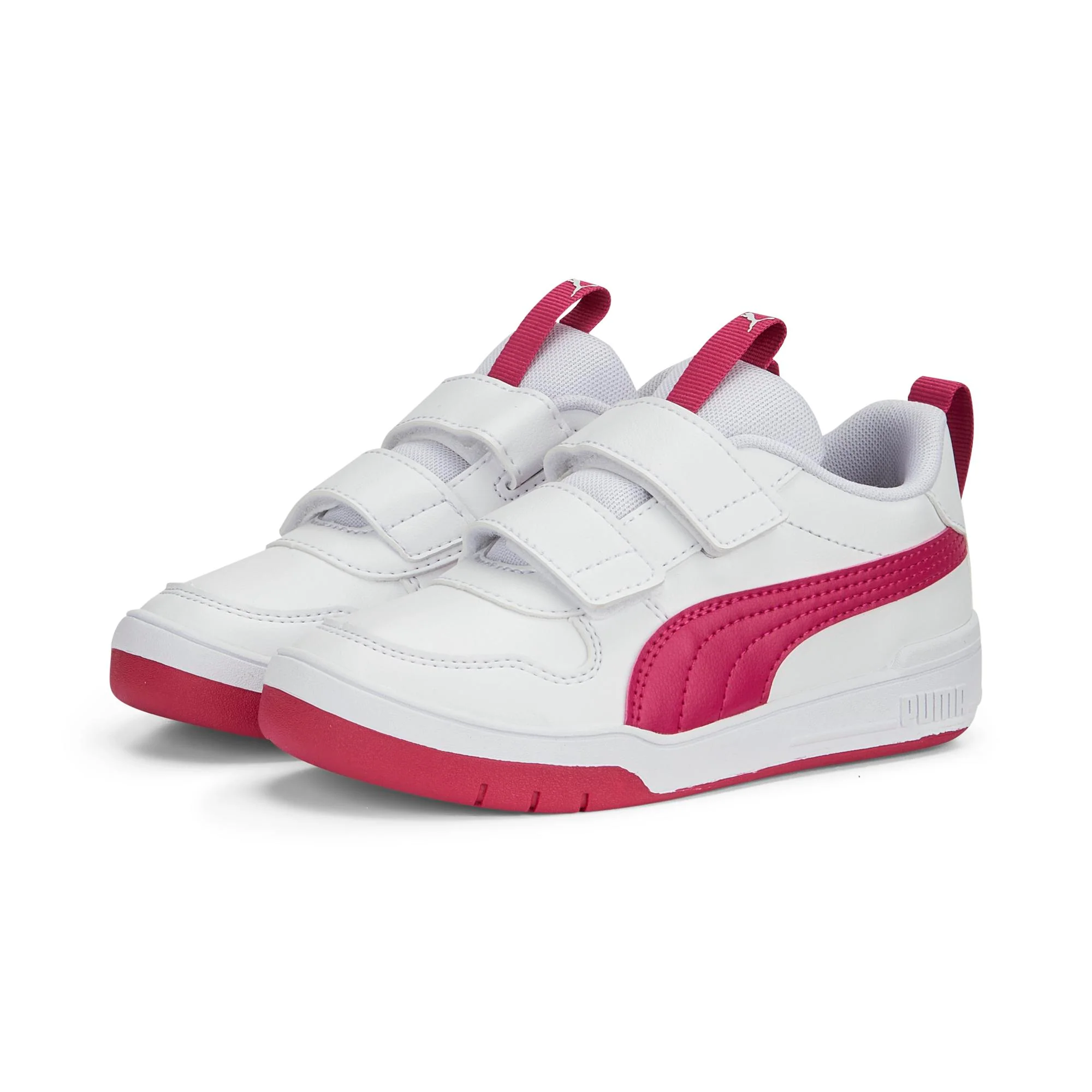 Scarpe da ginnastica bianche da bambina con striscia a contrasto Puma Multiflex SL V PS