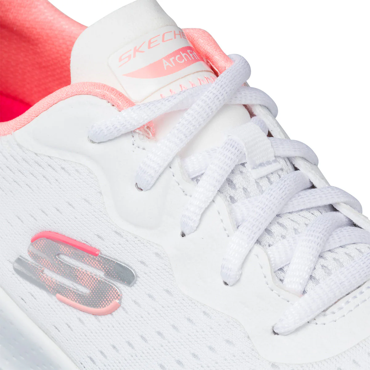 Scarpe da ginnastica bianche da donna con soletta Arch-Fit Skechers Infinity Cool - Image 4