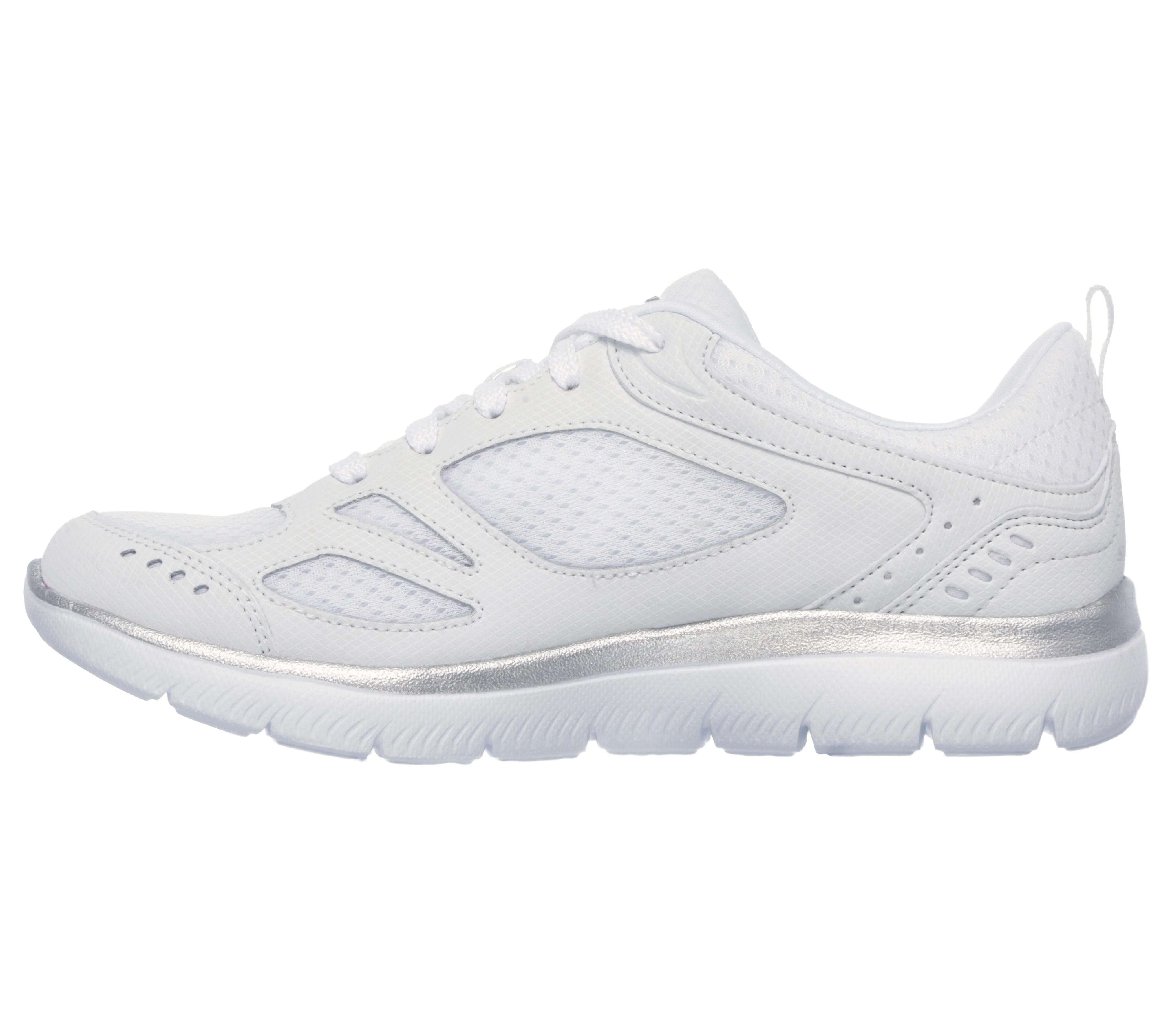 Scarpe da ginnastica bianche da donna con soletta Memory Foam Skechers Summits - Image 4