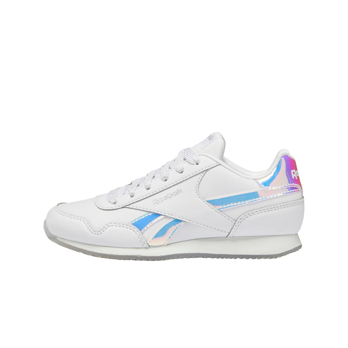 Sneakers bianche da ragazza con dettagli iridescenti Reebok Royal Classic Jogger 3 - Image 6
