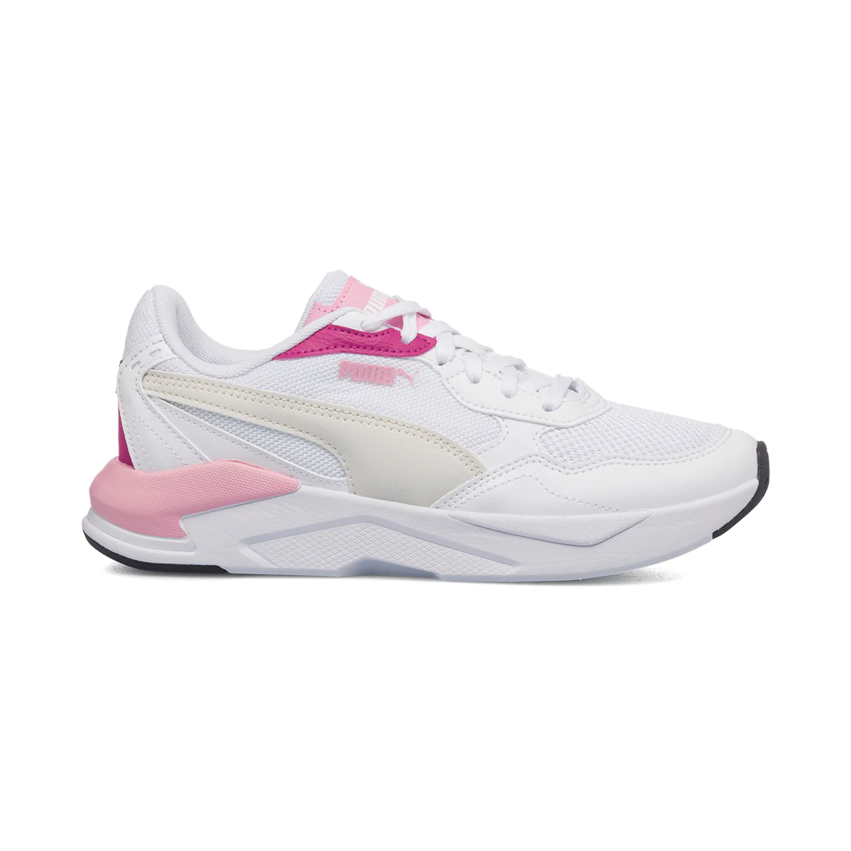 Scarpe da ginnastica bianche da ragazza con dettagli rosa Puma X-Ray Speed Lite Jr