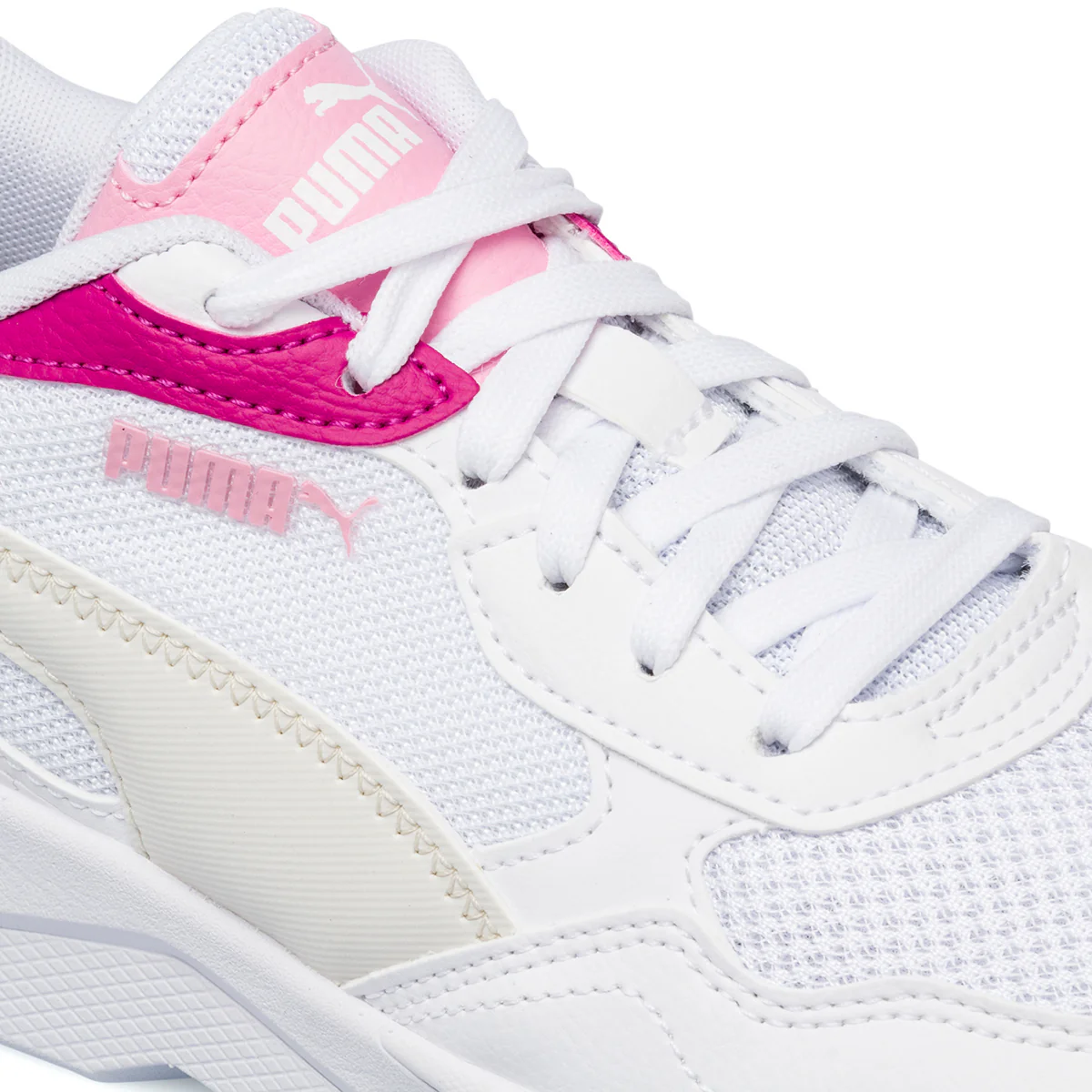 Scarpe da ginnastica bianche da ragazza con dettagli rosa Puma X-Ray Speed Lite Jr - Image 6