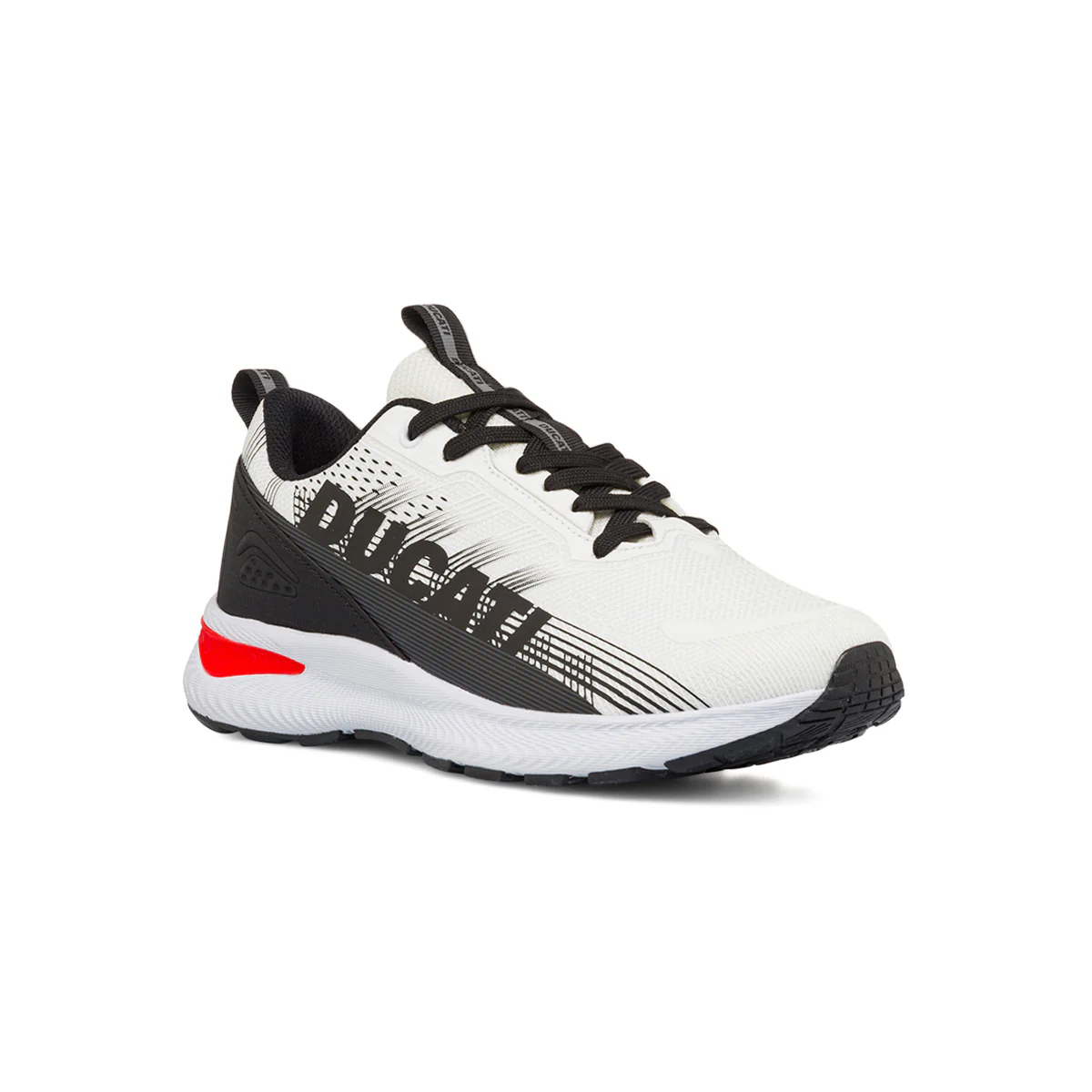 Scarpe da ginnastica bianche da Uomo con inserto rosso e logo Ducati - Image 2