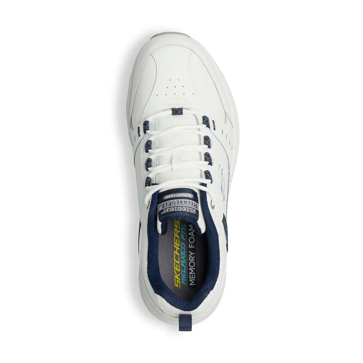 Scarpe da ginnastica bianche da uomo con soletta Memory Foam Skechers Oak Canyon - Image 8