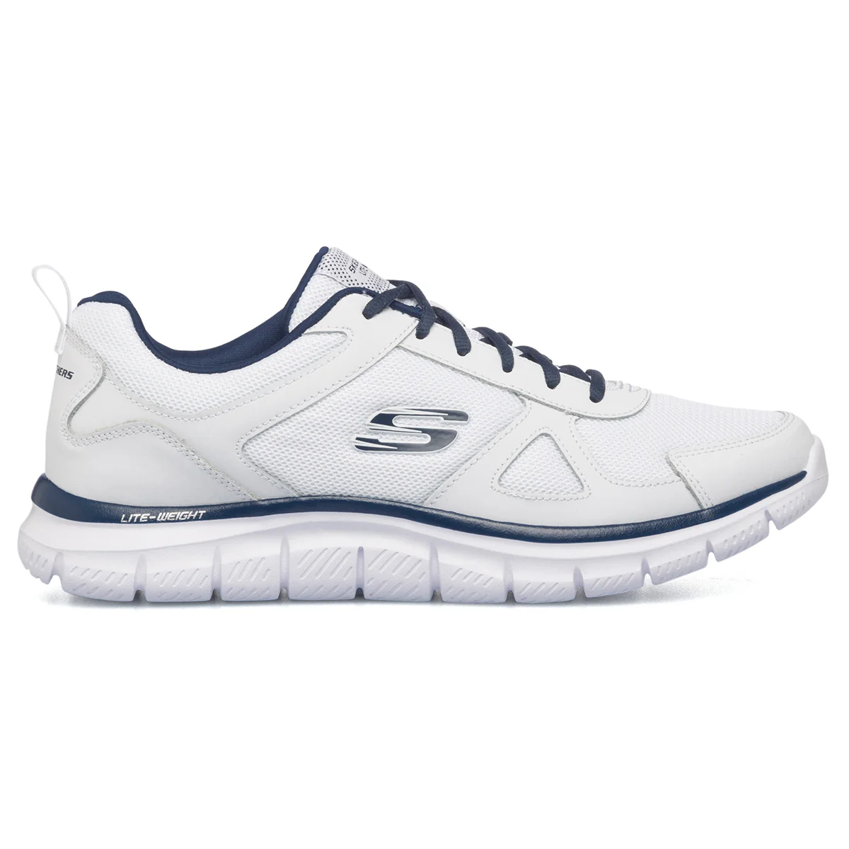 Scarpe da ginnastica bianche da uomo con suola Lite-Weight Skechers Track