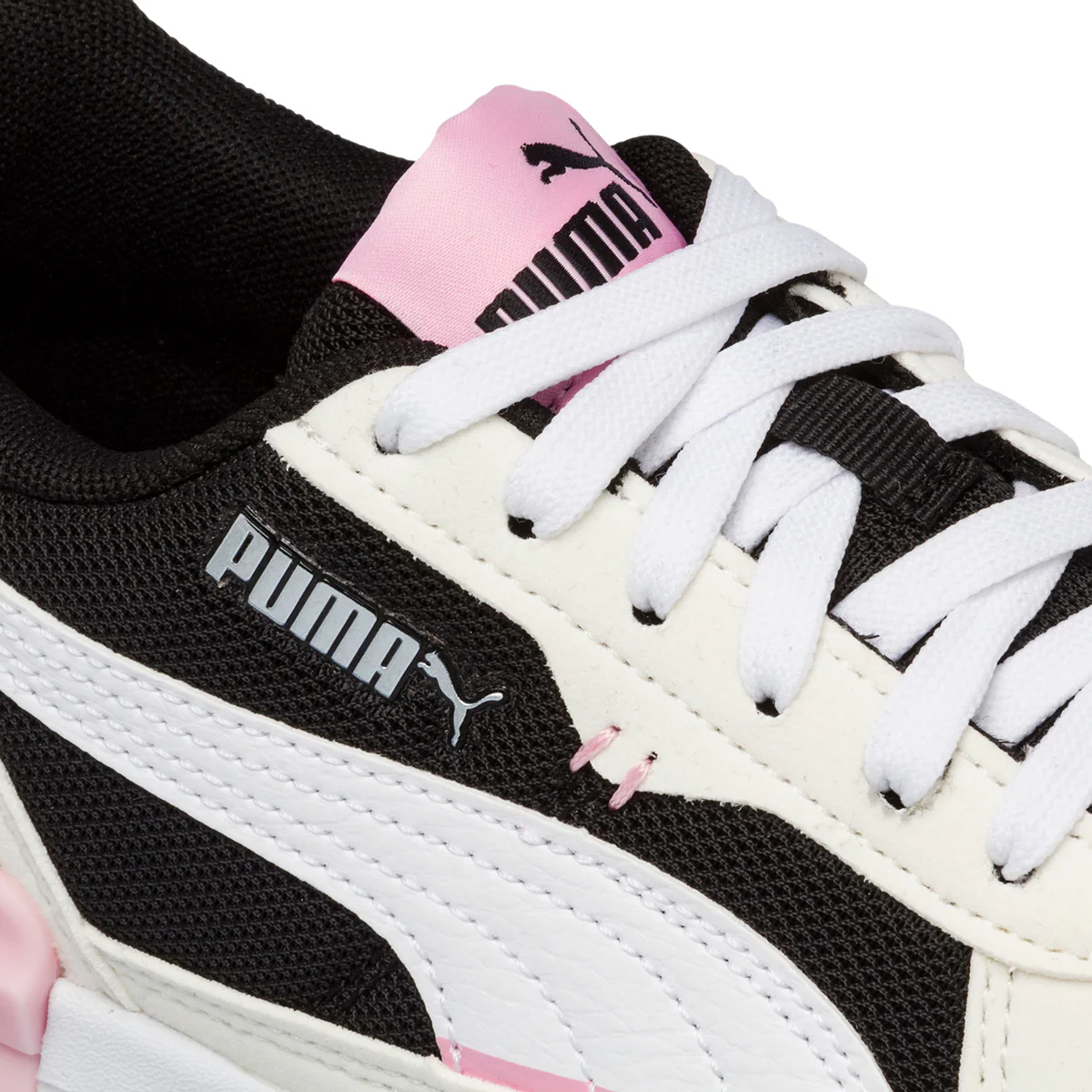 Scarpe da ginnastica bianche e nere da ragazza con soletta SoftFoam+ Puma Graviton Jr - Image 6