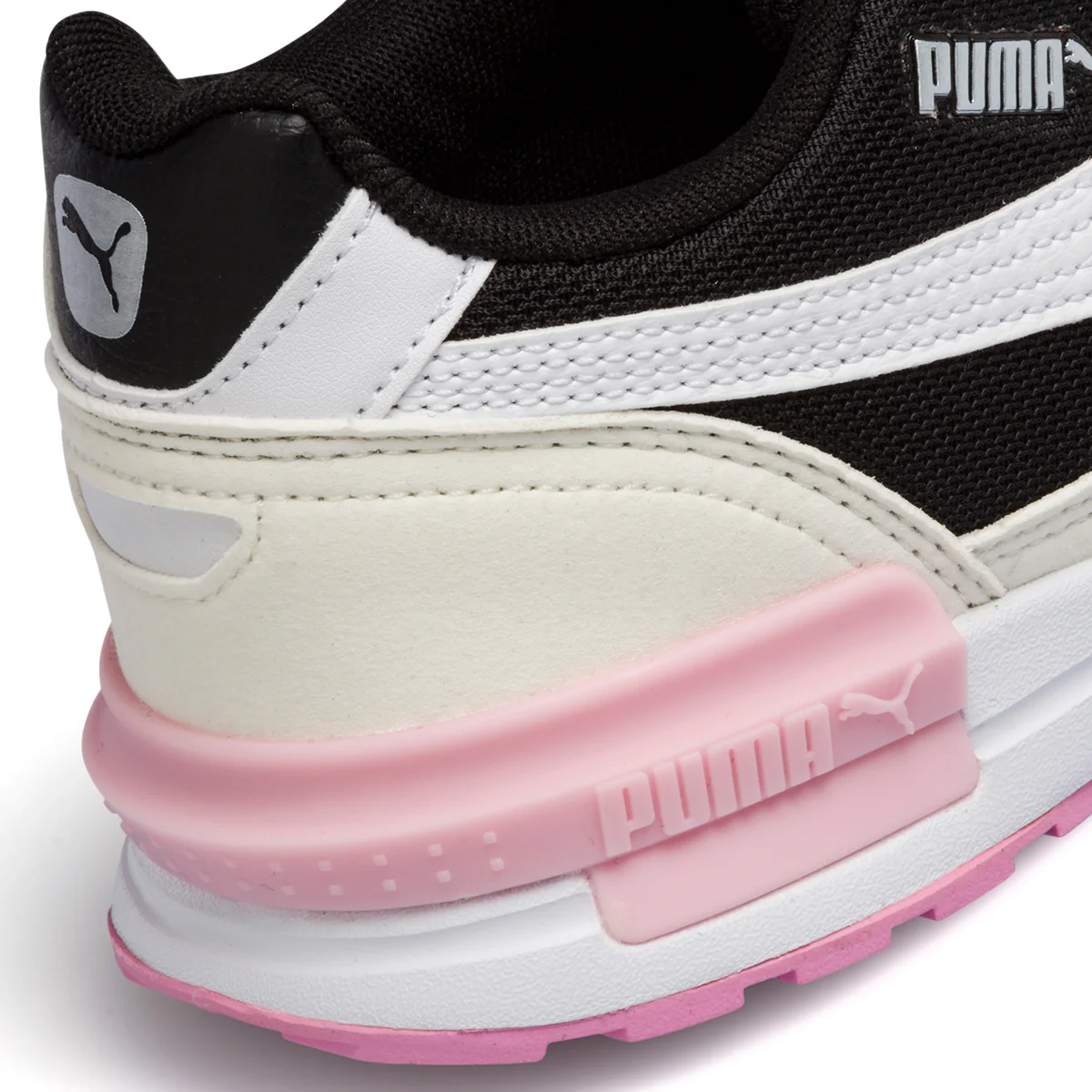 Scarpe da ginnastica bianche e nere da ragazza con soletta SoftFoam+ Puma Graviton Jr - Image 7