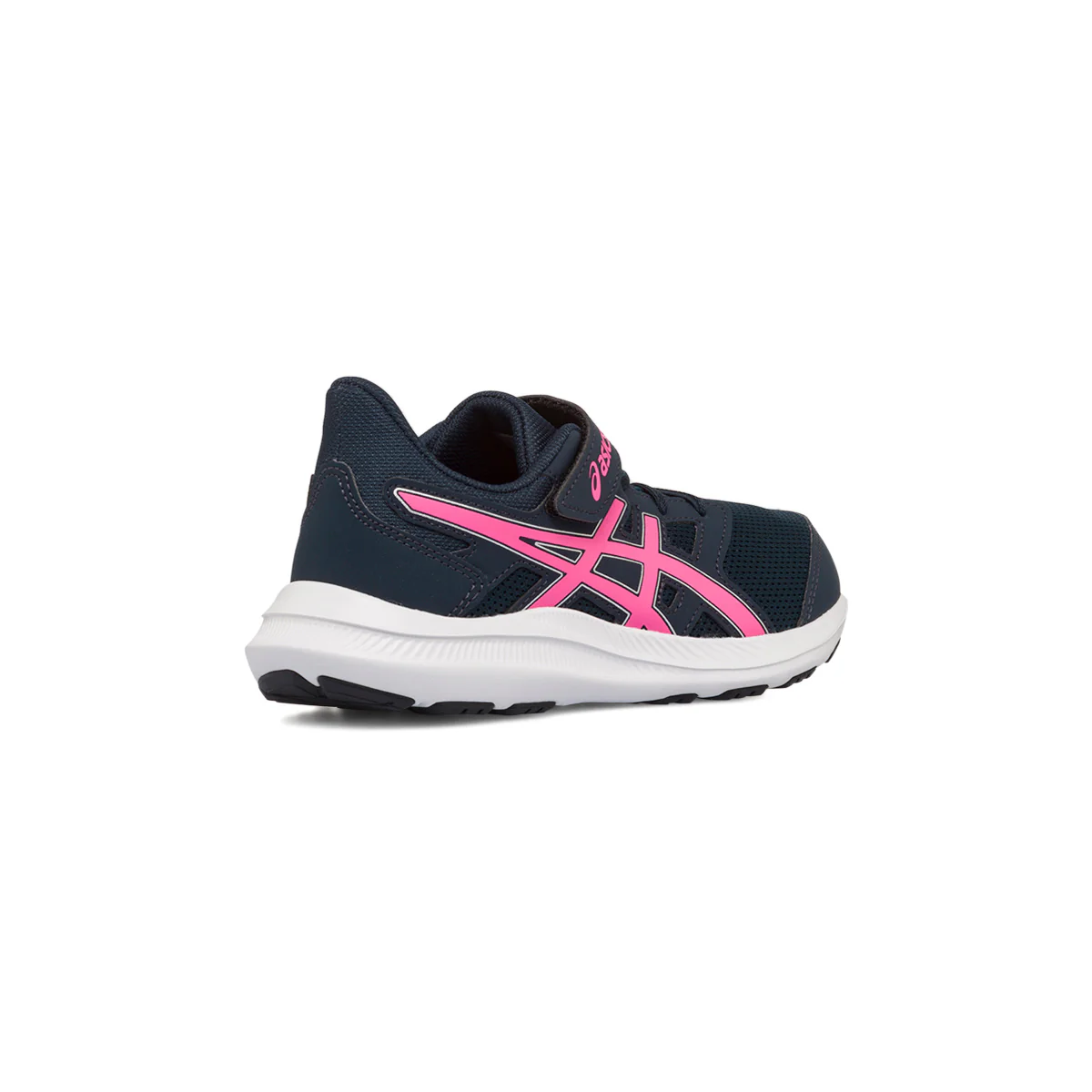 Scarpe da ginnastica blu da bambina con logo laterale fucsia Asics Jolt 4 PS - Image 3