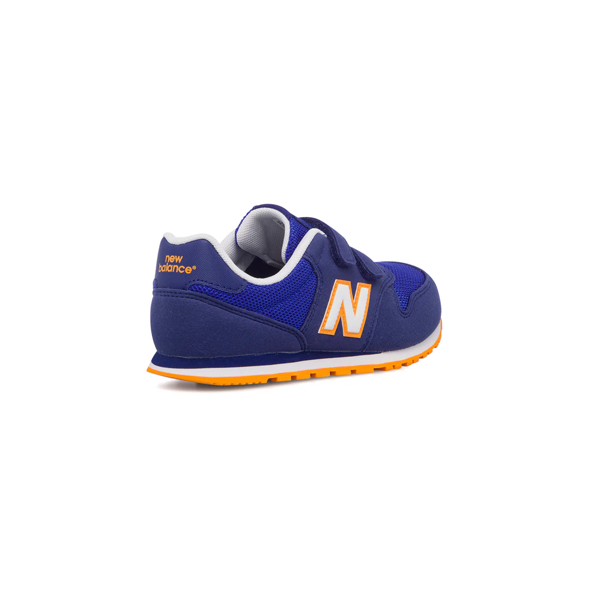 Scarpe da ginnastica blu da bambino con dettagli arancioni New Balance 500 - Image 3