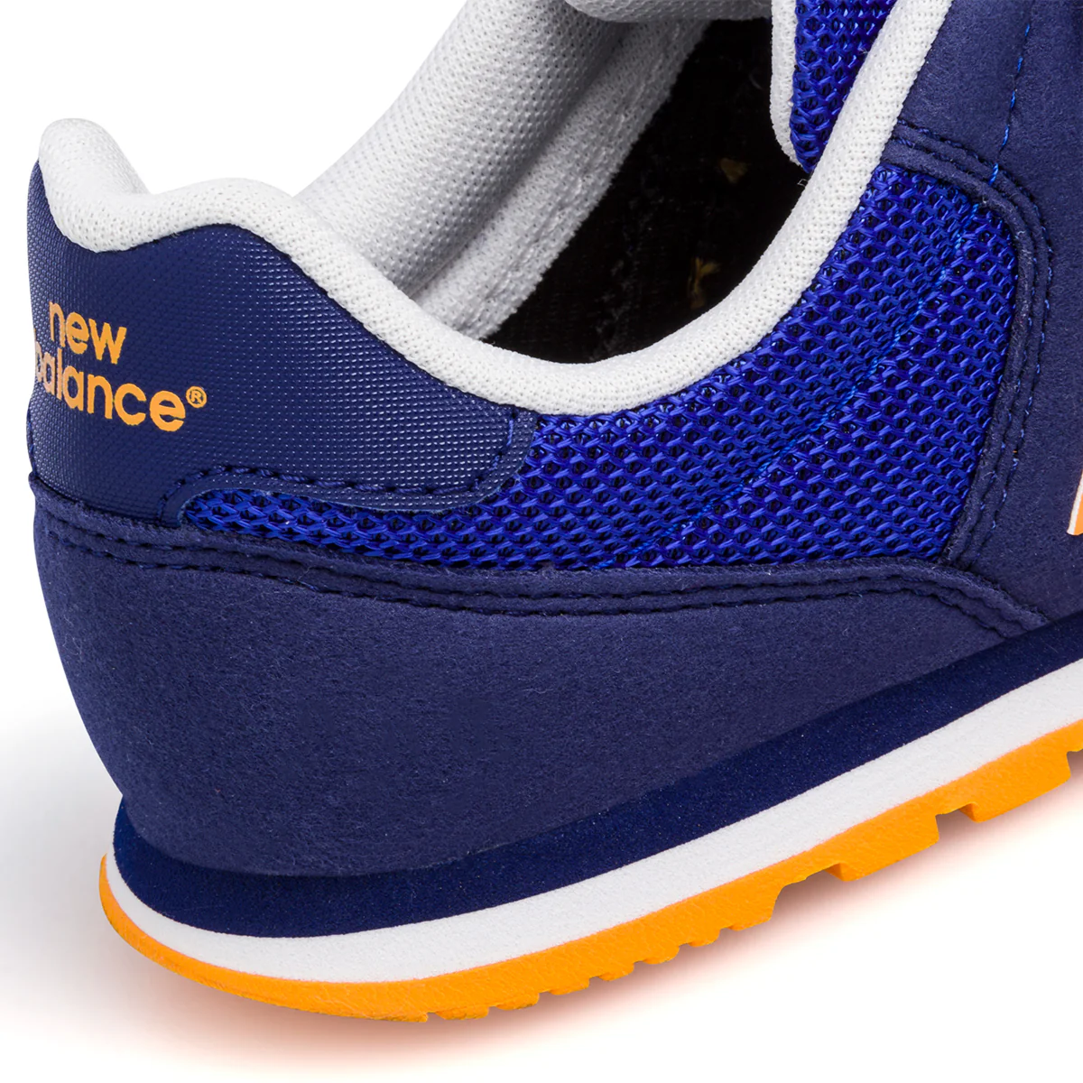 Scarpe da ginnastica blu da bambino con dettagli arancioni New Balance 500 - Image 7