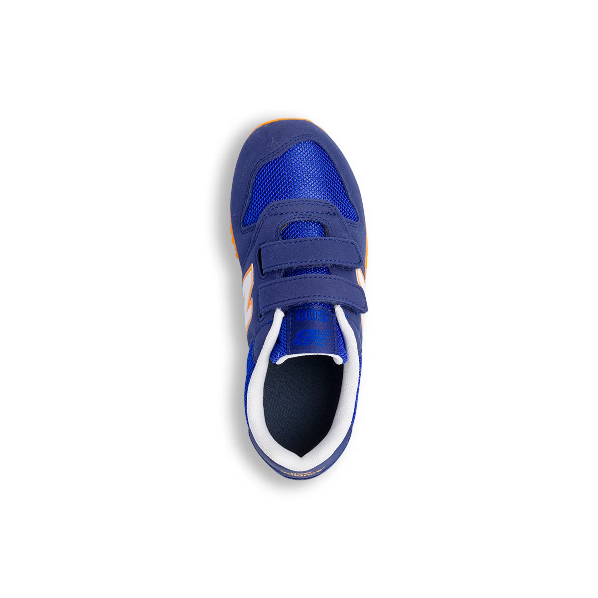 Scarpe da ginnastica blu da bambino con dettagli arancioni New Balance 500 - Image 8