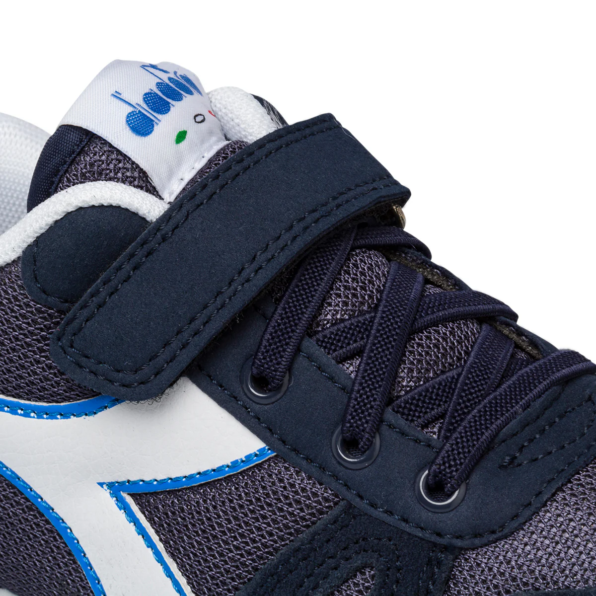 Scarpe da ginnastica blu da bambino con logo laterale a contrasto Diadora Simple Run Ps - Image 13