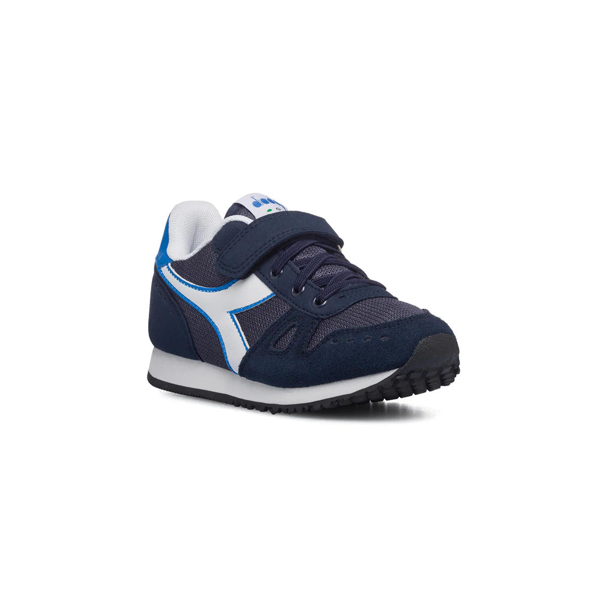 Scarpe da ginnastica blu da bambino con logo laterale a contrasto Diadora Simple Run Ps - Image 2