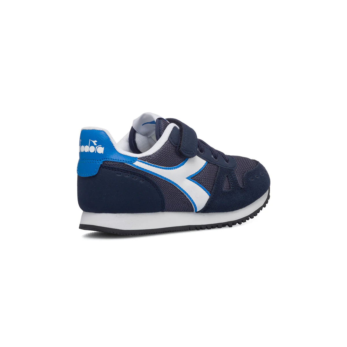 Scarpe da ginnastica blu da bambino con logo laterale a contrasto Diadora Simple Run Ps - Image 3