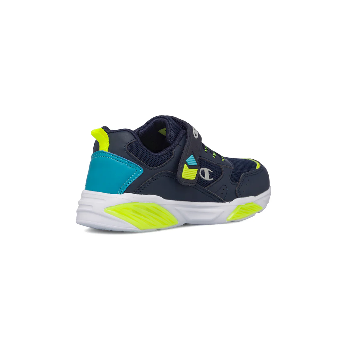 Scarpe da ginnastica blu da bambino con luci nella suola Champion Wave B PS - Image 3