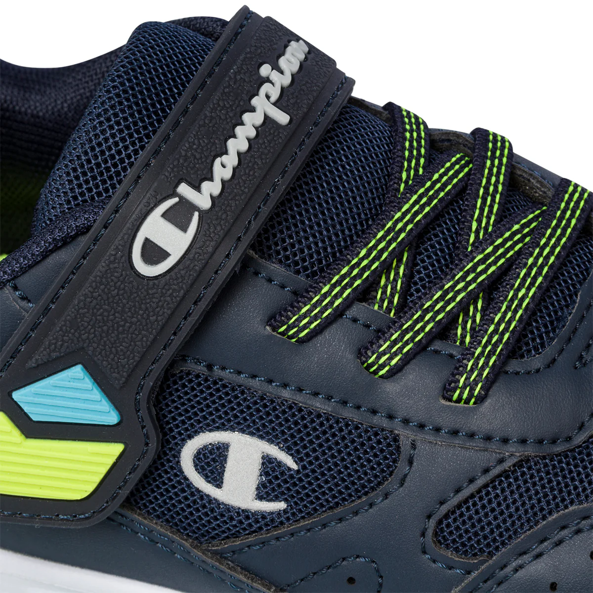 Scarpe da ginnastica blu da bambino con luci nella suola Champion Wave B PS - Image 6