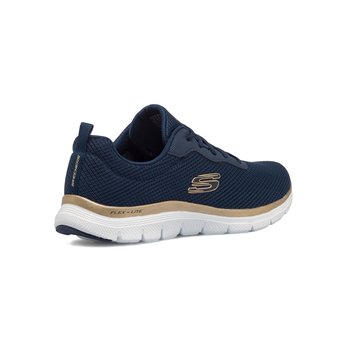 Scarpe da ginnastica blu da donna con logo Skechers Flex Appeal 4.0 - Image 3