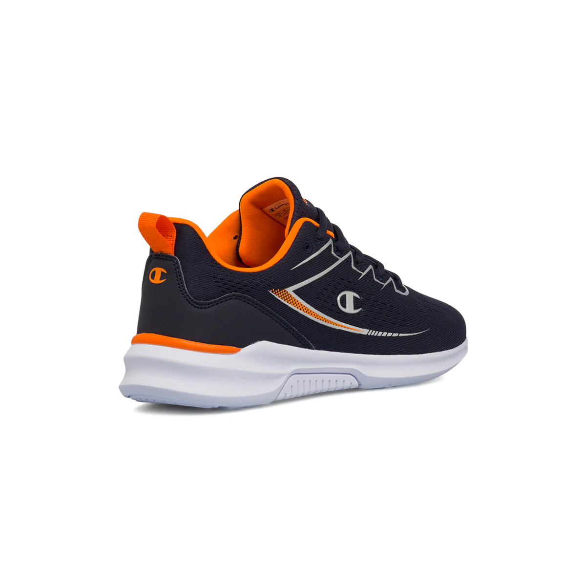 Scarpe da ginnastica blu da ragazzo con dettagli arancioni Champion Nimble B GS - Image 3