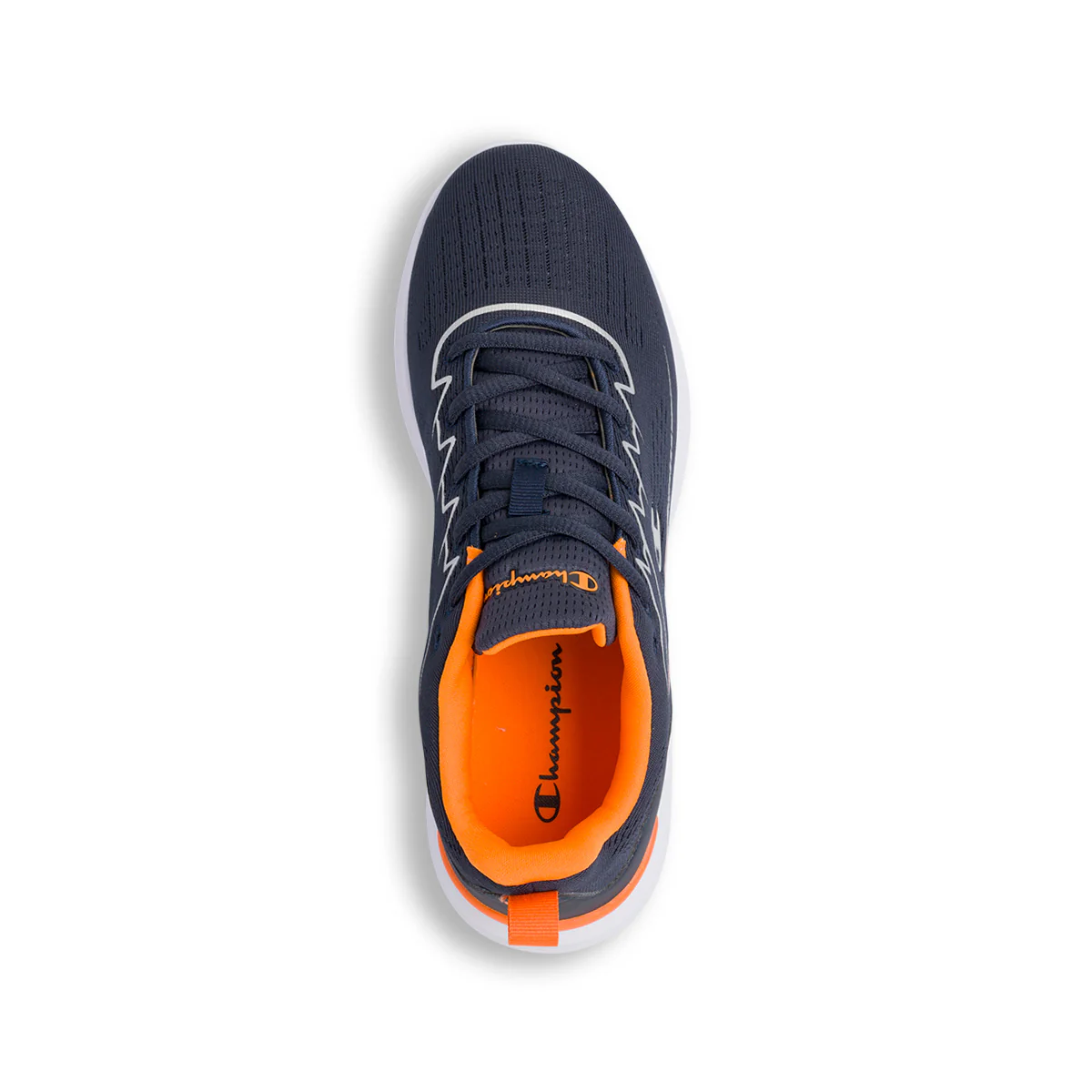 Scarpe da ginnastica blu da ragazzo con dettagli arancioni Champion Nimble B GS - Image 5