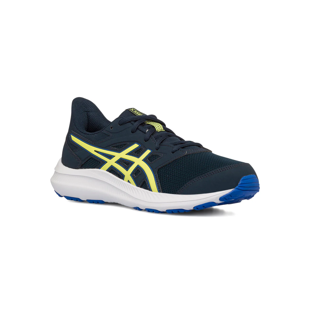 Scarpe da ginnastica blu da ragazzo con logo giallo Asics Jolt 4 GS - Image 2
