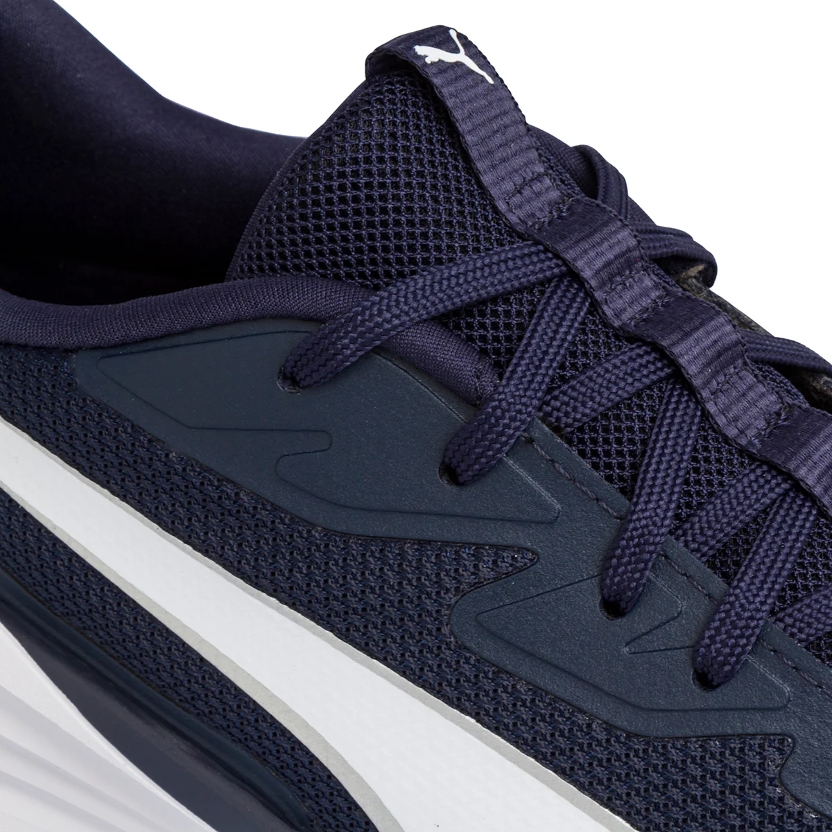 Scarpe da ginnastica blu da uomo con logo laterale Puma Night Runner v3 - Image 5