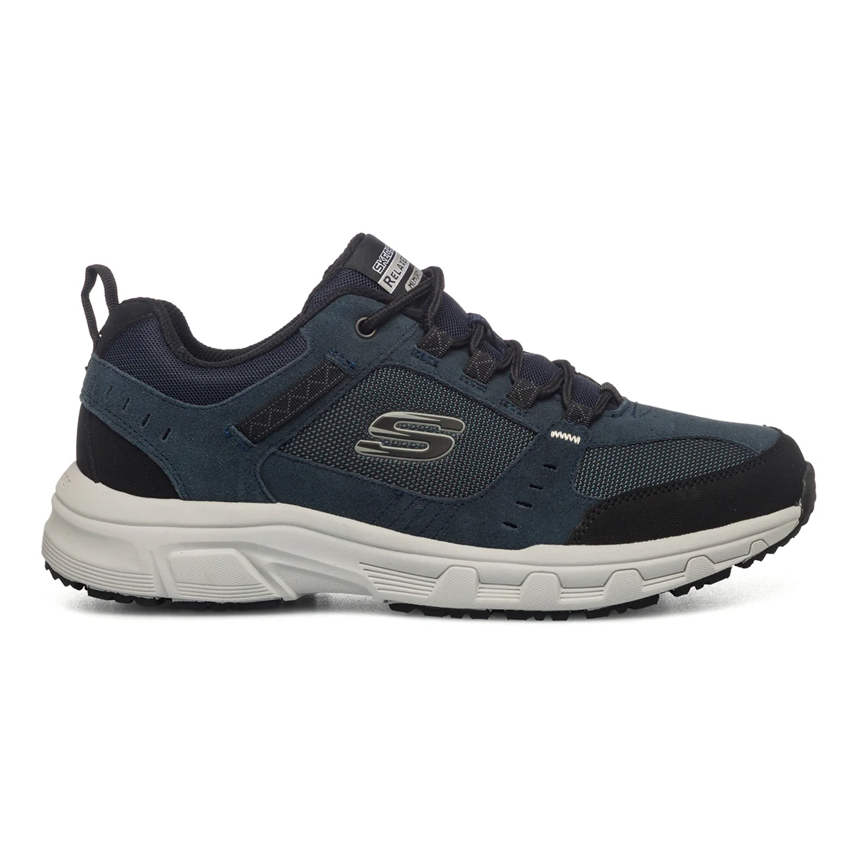 Scarpe da ginnastica blu da uomo con soletta Memory Foam Skechers Oak Canyon