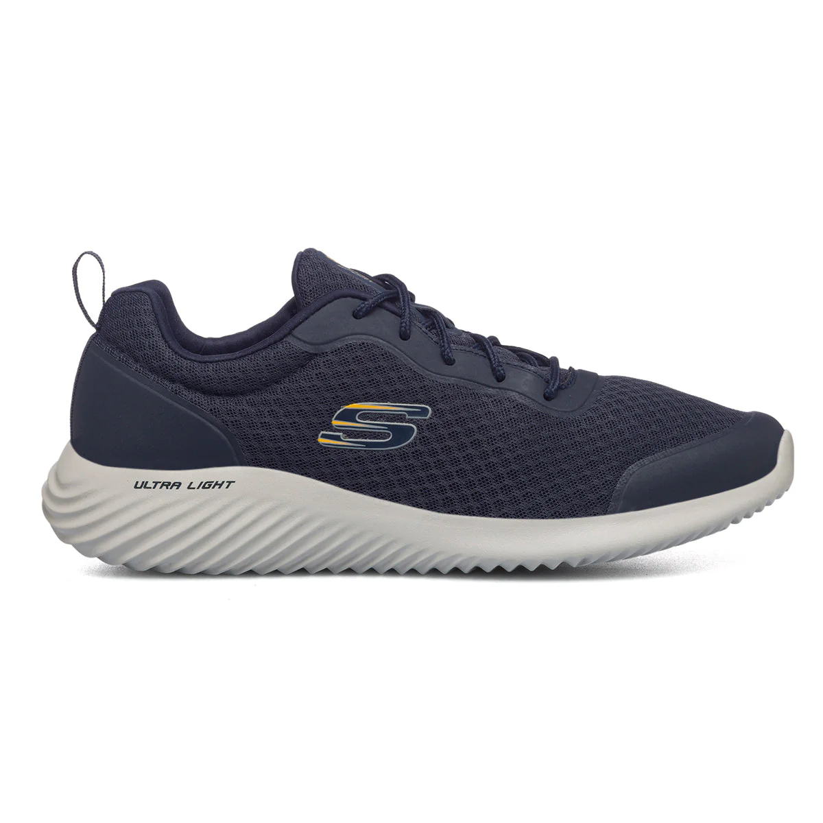 Scarpe da ginnastica blu da uomo con sottopiede Memory Foam Skechers Bounder