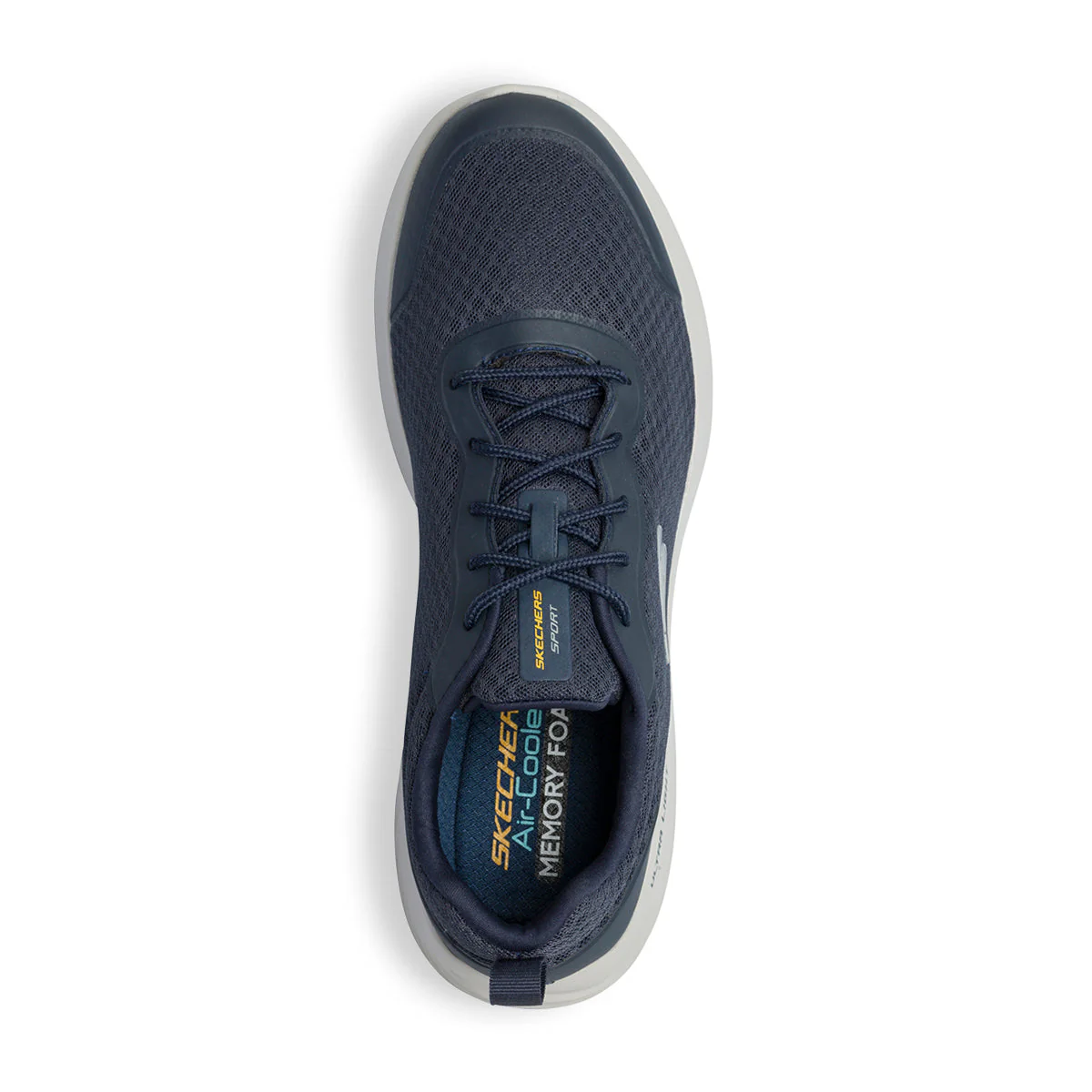 Scarpe da ginnastica blu da uomo con sottopiede Memory Foam Skechers Bounder - Image 6