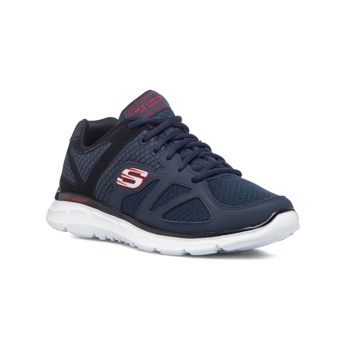 Scarpe da ginnastica blu da uomo con sottopiede Memoy Foam e suola Lite-Weight Skechers Verse - Flash Point - Image 2