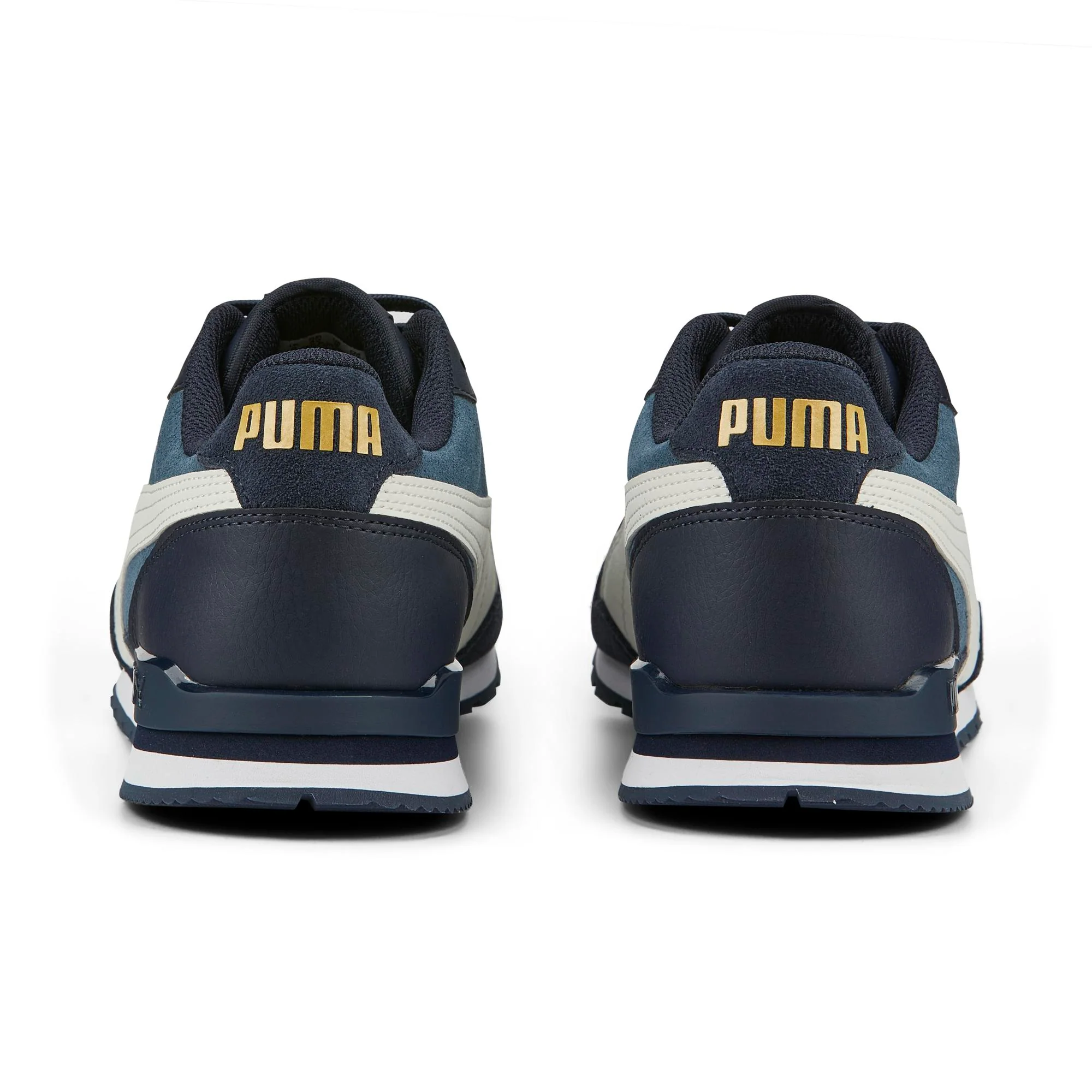 Scarpe da ginnastica blu da uomo con striscia bianca laterale Puma ST Runner v3 SD - Image 2