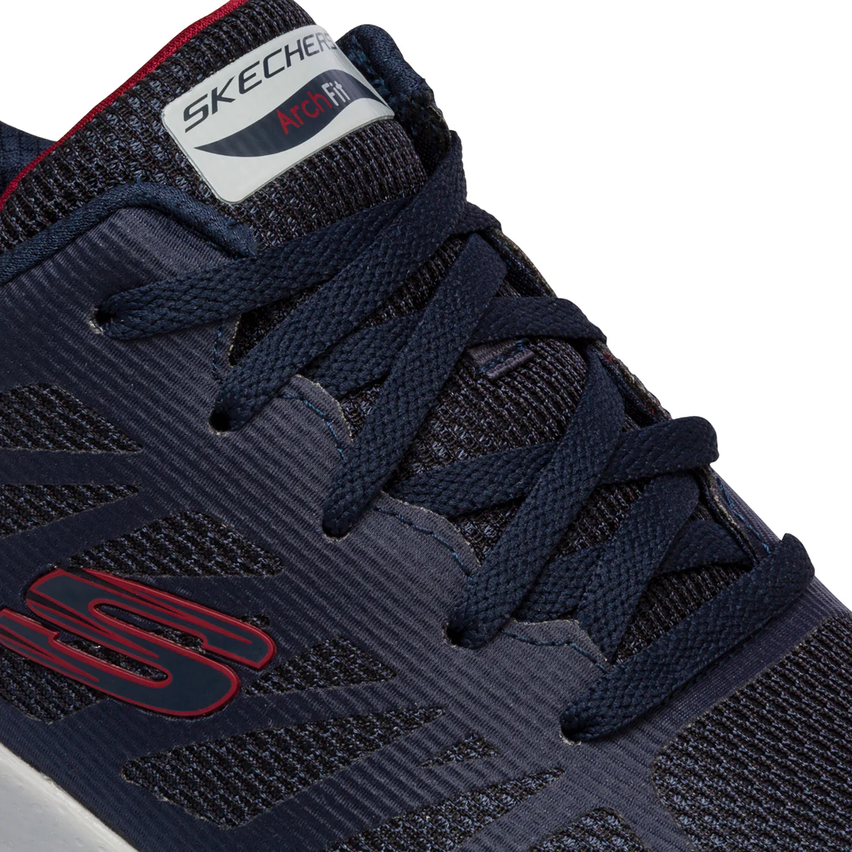 Scarpe da ginnastica blu da uomo in tessuto mesh con soletta Air-Cooled Skechers Arch-Fit - Image 6