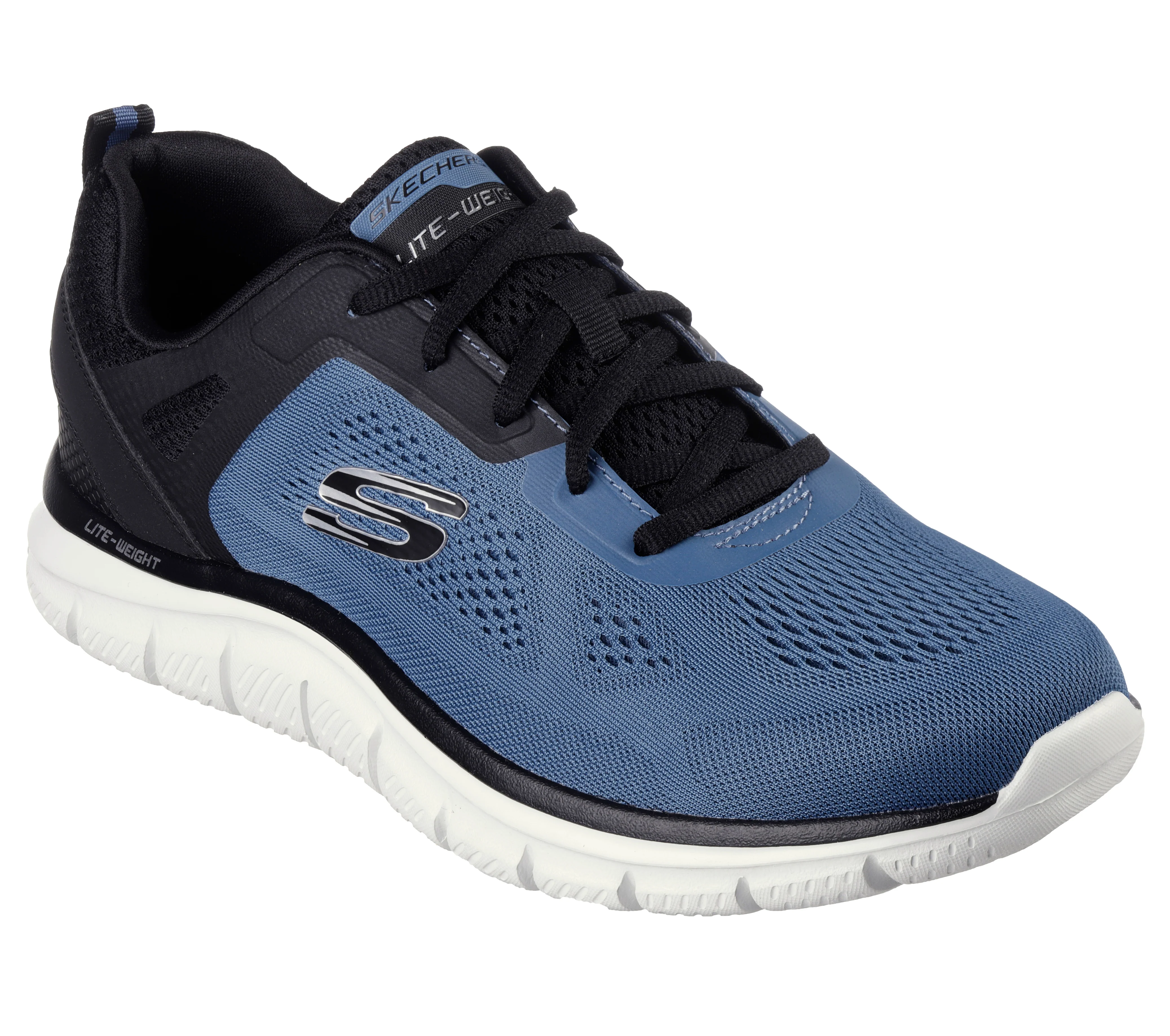 Scarpe da ginnastica blu e nere da uomo con soletta Memory Foam Skechers Track - Broader - Image 2