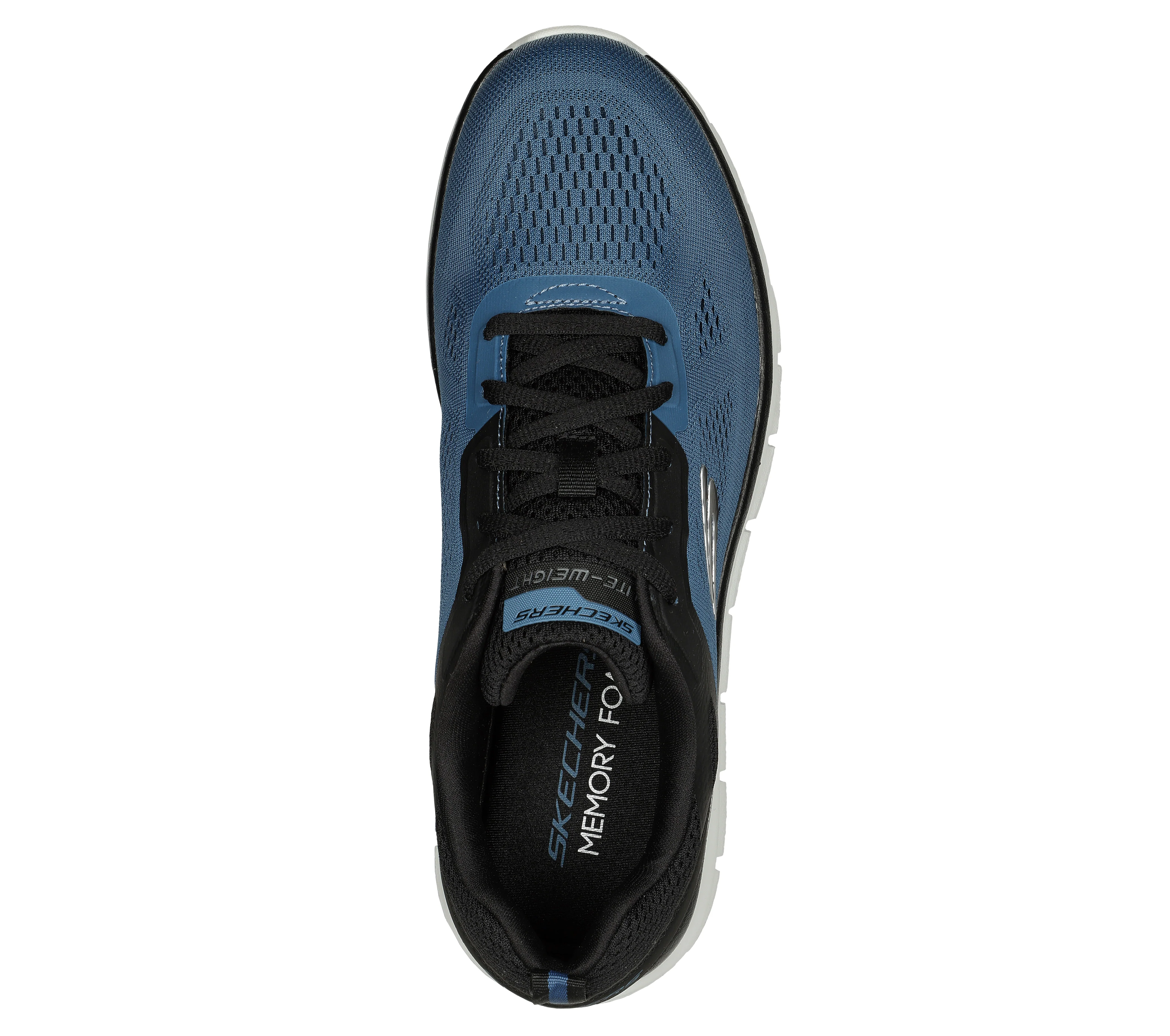 Scarpe da ginnastica blu e nere da uomo con soletta Memory Foam Skechers Track - Broader - Image 3
