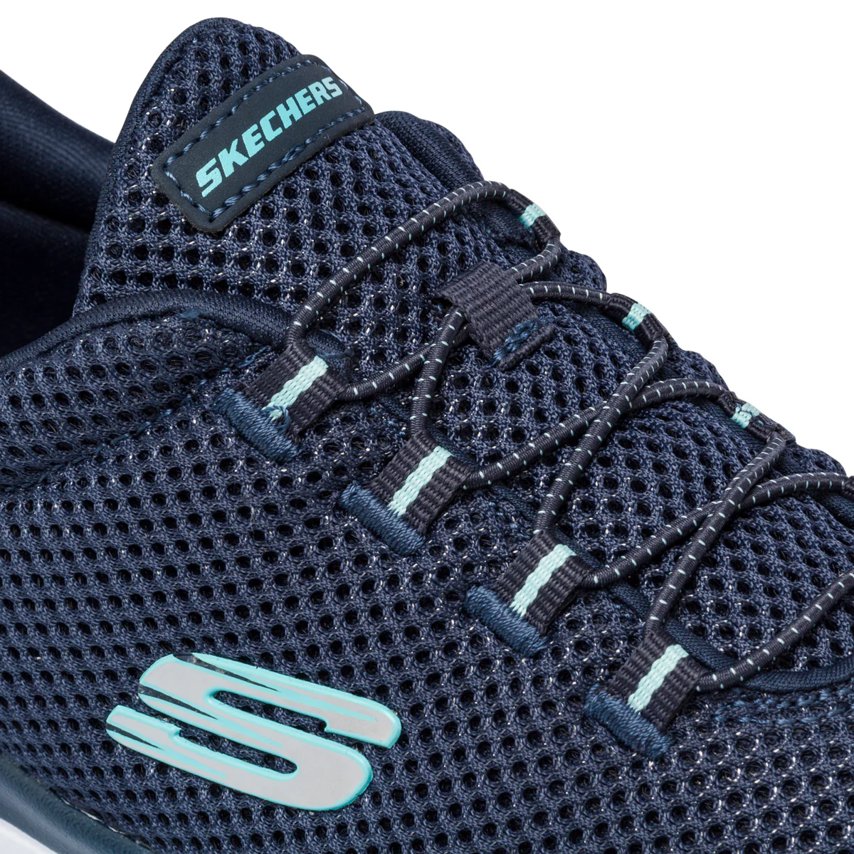 Scarpe da ginnastica blu navy da donna con suola Memory Foam Skechers Summits - Image 6