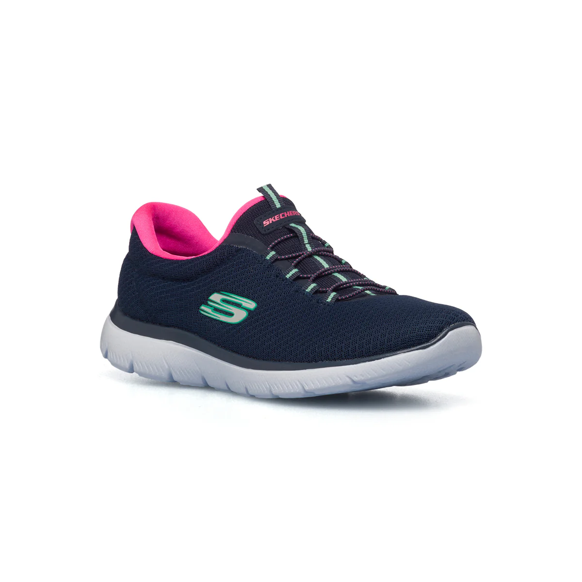 Scarpe da ginnastica blu navy da donna con suola Memory Foam Skechers Summits - Image 2