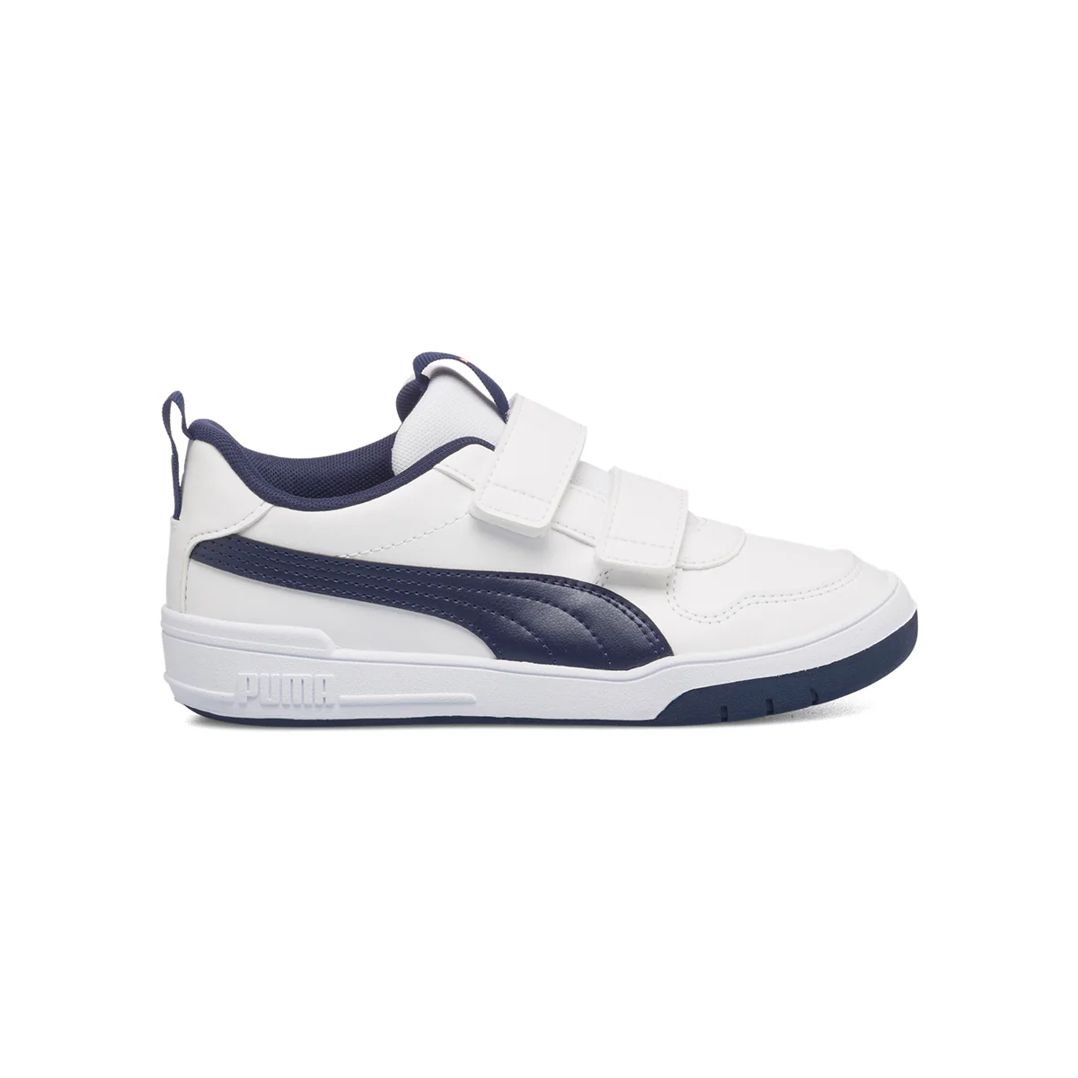 Scarpe da ginnastica da bambino bianche con striscia a contrasto Puma Multiflex SL V PS