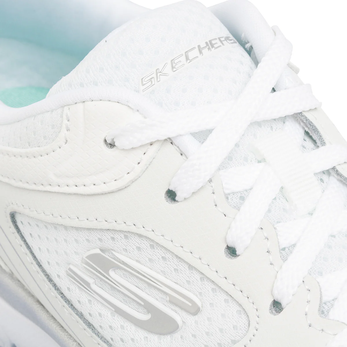 Scarpe da Ginnastica da Donna bianche in Memory Foam Skechers Summits - Image 5