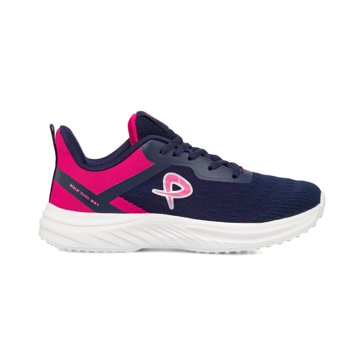 Scarpe da ginnastica da donna blu e fucsia P Go