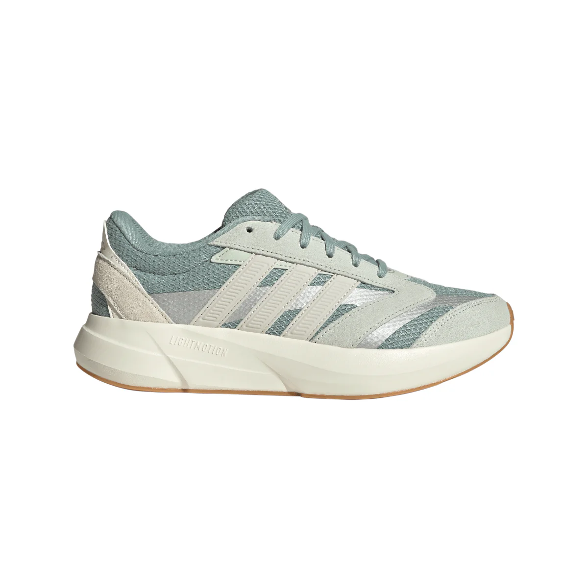 Scarpe da ginnastica da donna grigie con dettagli verde adidas LIGHTMOTION