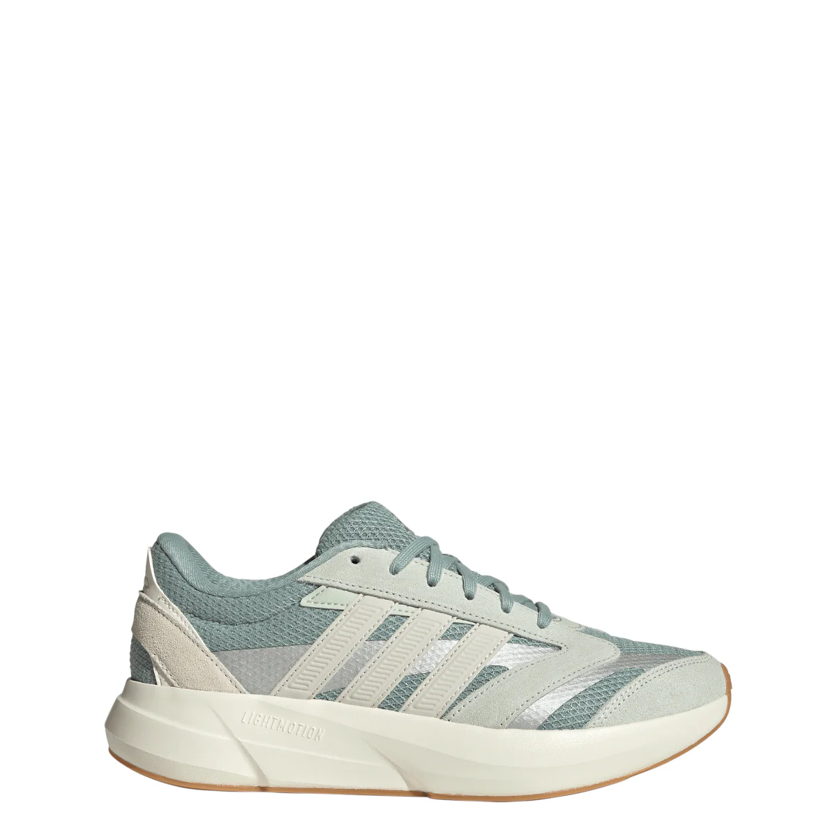 Scarpe da ginnastica da donna grigie con dettagli verde adidas LIGHTMOTION - Image 6