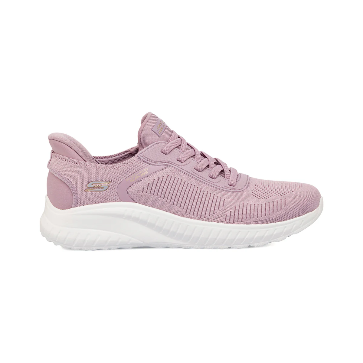 Scarpe da ginnastica da donna slip-on lilla Skechers Squad Chaos