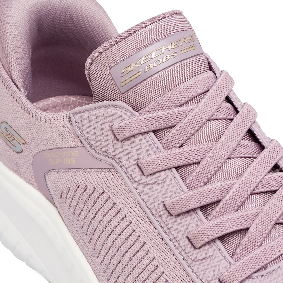 Scarpe da ginnastica da donna slip-on lilla Skechers Squad Chaos - Image 5