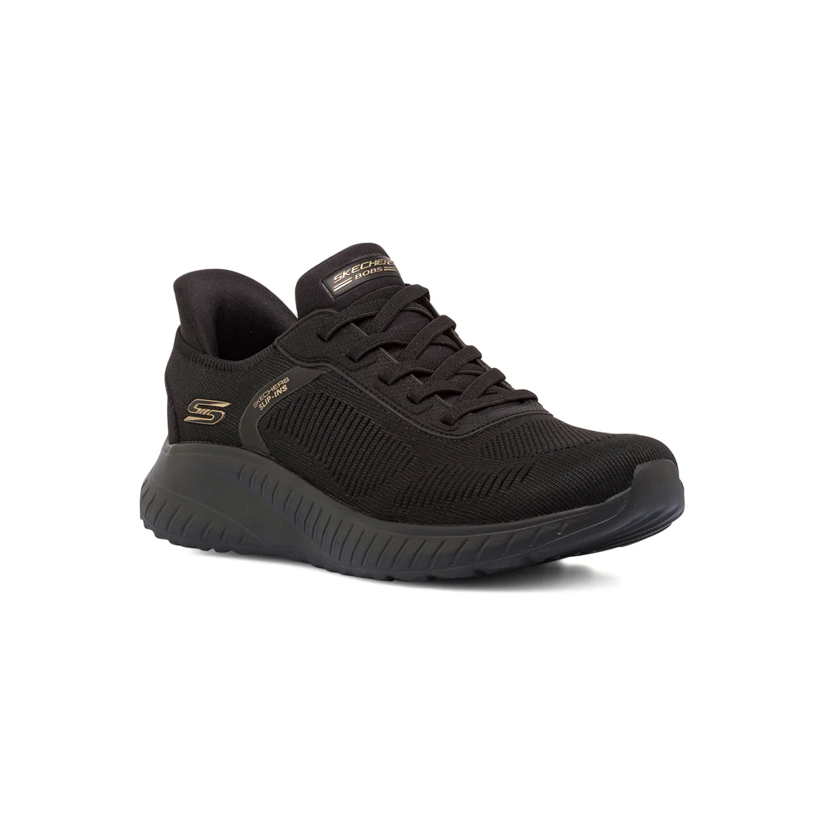 Scarpe da ginnastica da donna slip-on nere Skechers Squad Chaos - Image 2