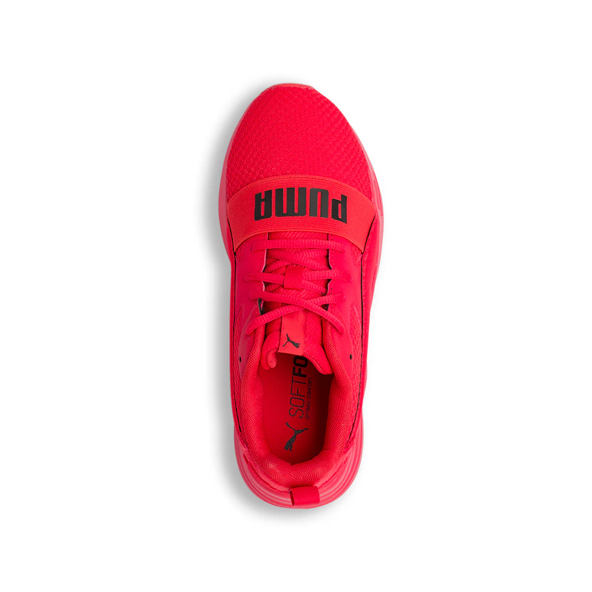 Scarpe da ginnastica da ragazzo rosse in tessuto mesh con logo nero Puma Wired Run Pure - Image 4