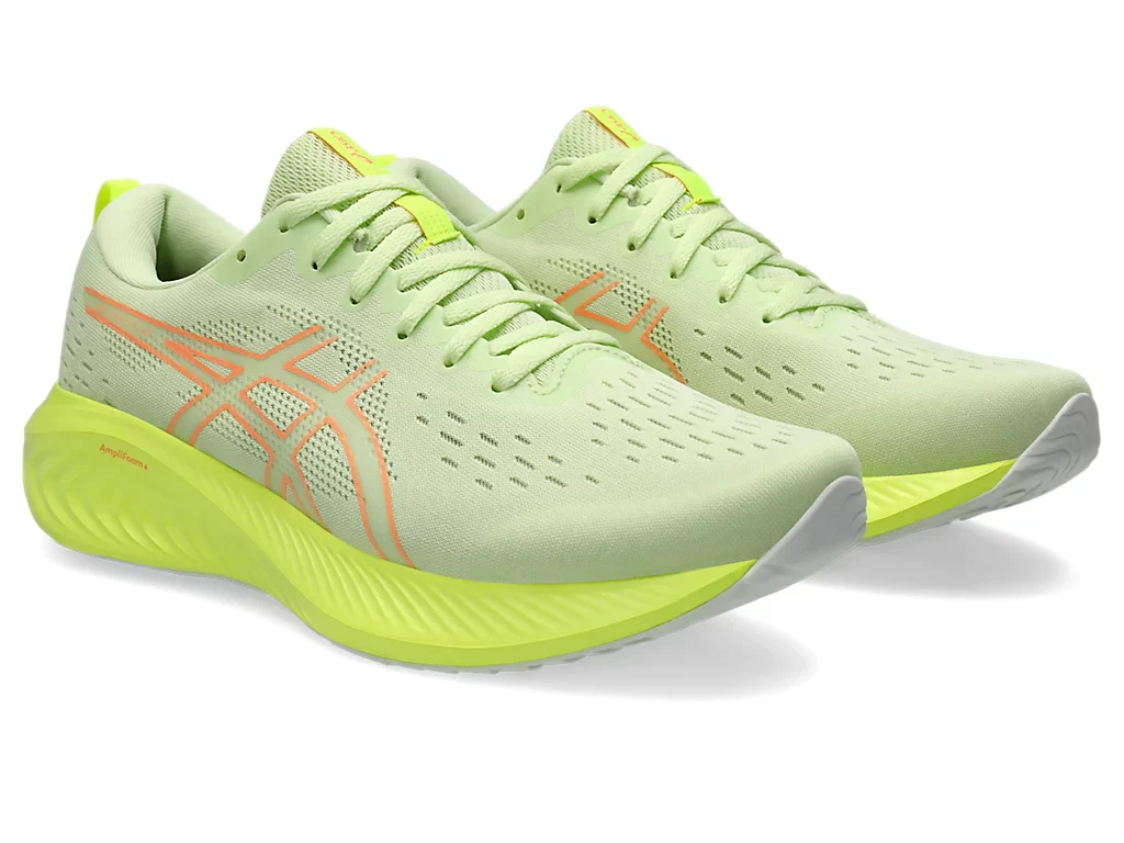 Scarpe da running da uomo bianche con dettagli giallo fluo e logo Asics GEL-EXCITE 10 - Image 2