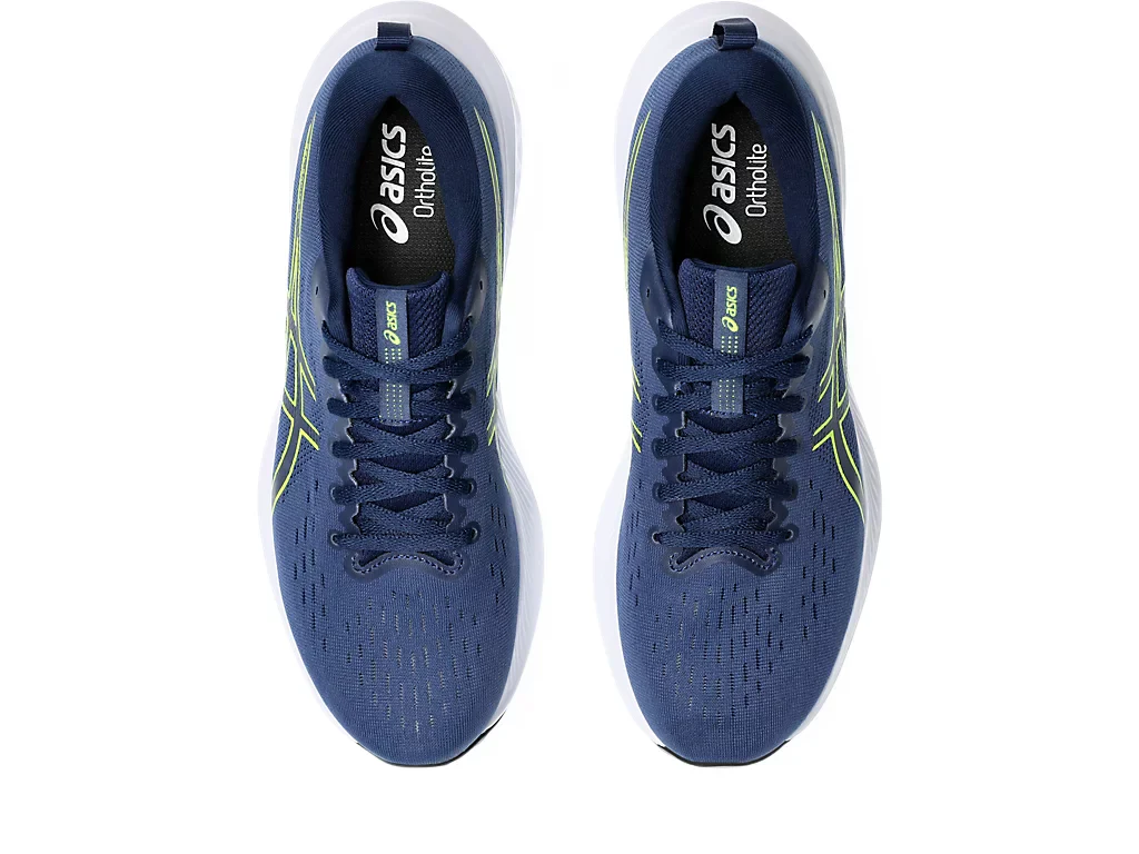 Scarpe da running da uomo blu con dettagli verde lime e logo Asics GEL-EXCITE 10 - Image 6