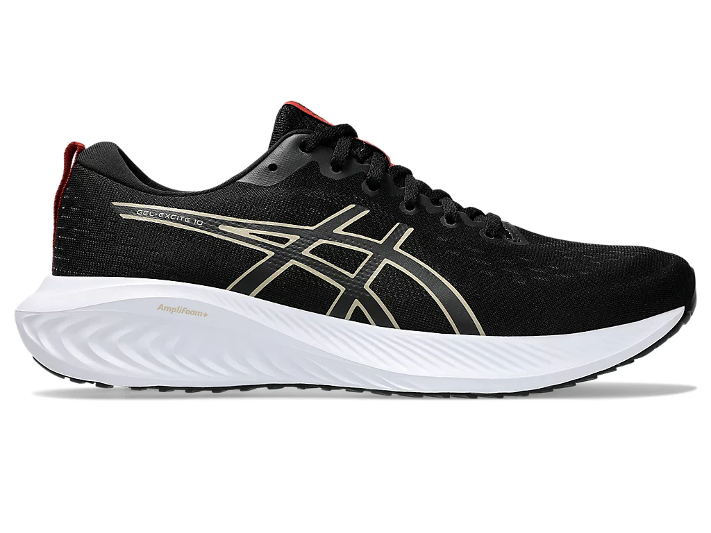 Scarpe da running da uomo nere con dettagli bianchi e logo Asics GEL-EXCITE 10
