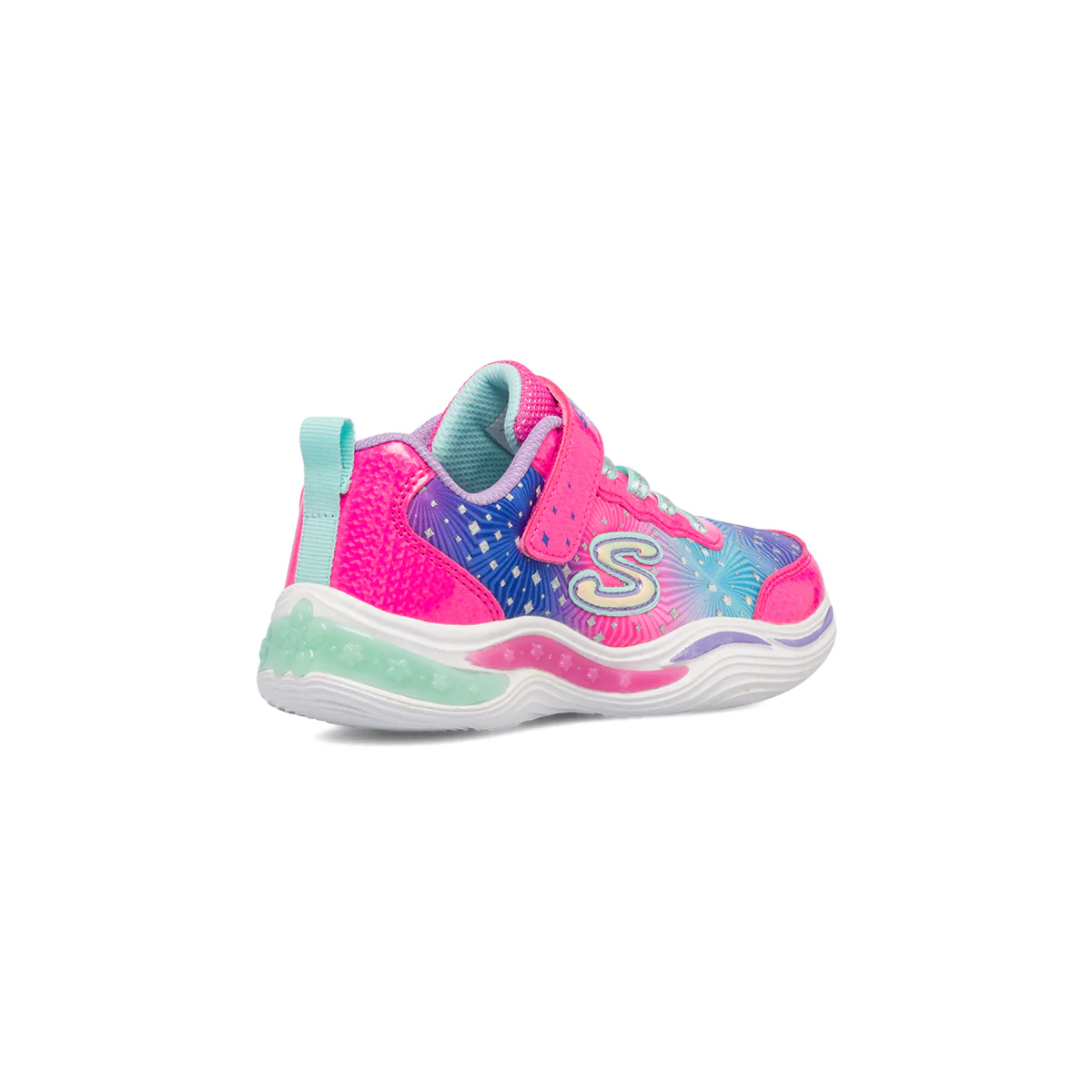 Scarpe da ginnastica fucsia da bambina con luci nella suola Skechers S Lights: Power Petals - Image 4